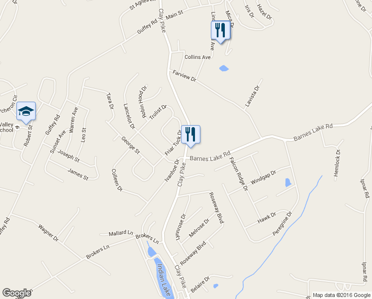 map of restaurants, bars, coffee shops, grocery stores, and more near 1983 Clay Pike in Westmoreland