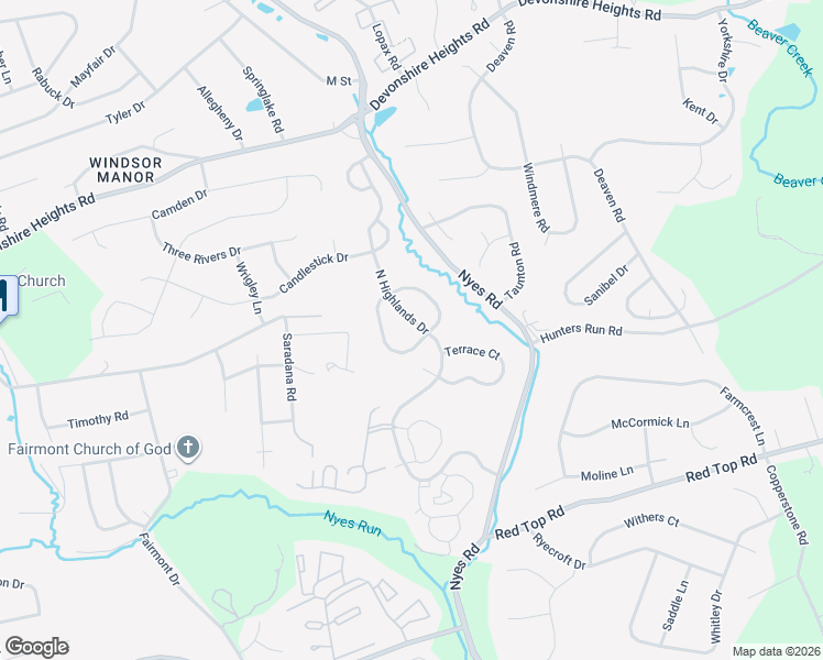 map of restaurants, bars, coffee shops, grocery stores, and more near 745 North Highlands Drive in Harrisburg