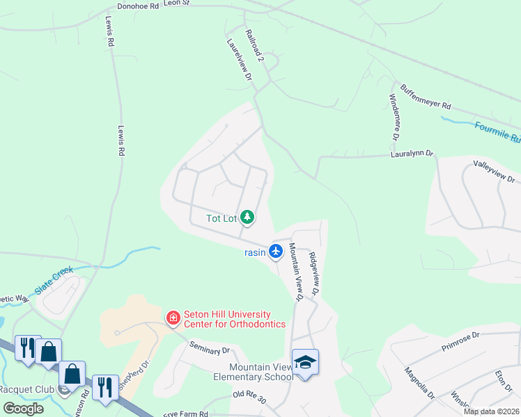 map of restaurants, bars, coffee shops, grocery stores, and more near 1255 Maywood Lane in Greensburg