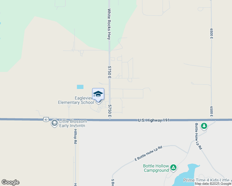 map of restaurants, bars, coffee shops, grocery stores, and more near 5804 200 North in Fort Duchesne