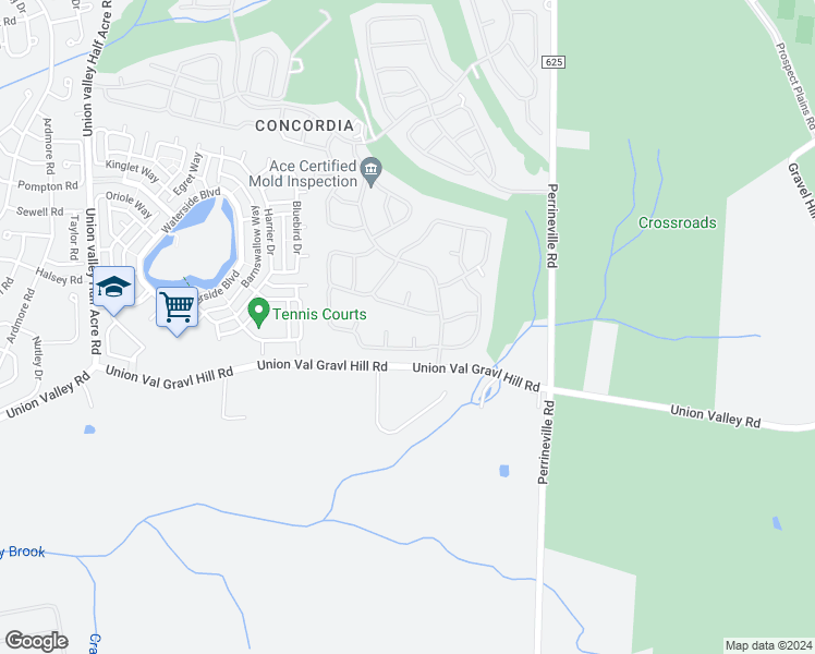 map of restaurants, bars, coffee shops, grocery stores, and more near 1D Cambridge Drive in Monroe Township
