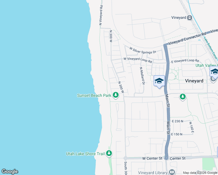 map of restaurants, bars, coffee shops, grocery stores, and more near 433 North 360 West in Vineyard