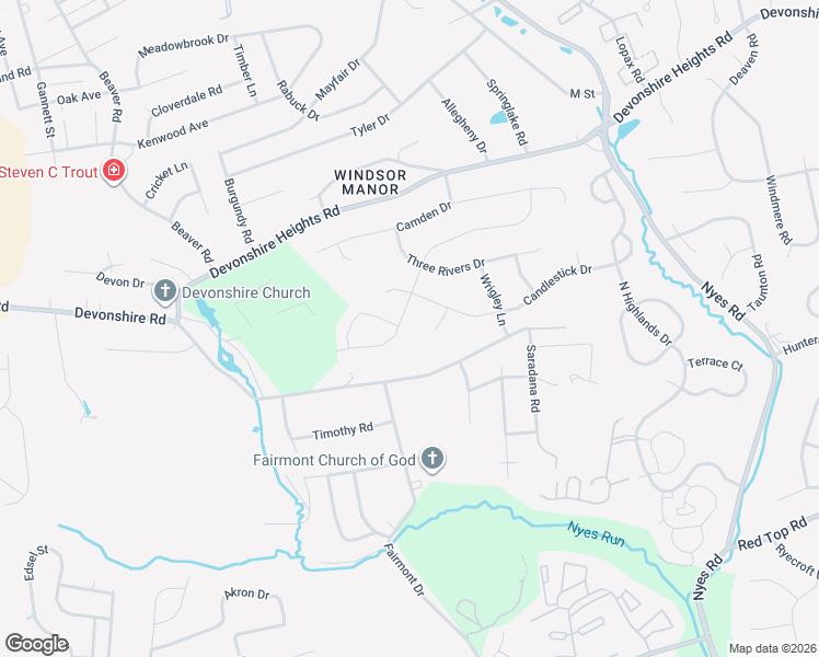 map of restaurants, bars, coffee shops, grocery stores, and more near 113 Memorial Drive in Harrisburg