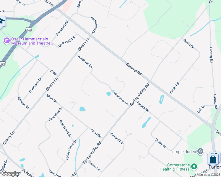 map of restaurants, bars, coffee shops, grocery stores, and more near 66 Windover Lane in Doylestown