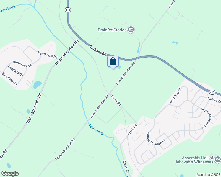 map of restaurants, bars, coffee shops, grocery stores, and more near 4418 Lower Mountain Road in New Hope