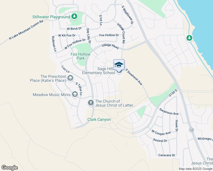map of restaurants, bars, coffee shops, grocery stores, and more near Village Pkwy in Saratoga Springs