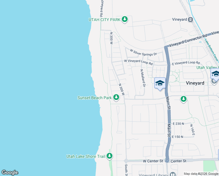 map of restaurants, bars, coffee shops, grocery stores, and more near 4263 North Vineyard Road in Vineyard
