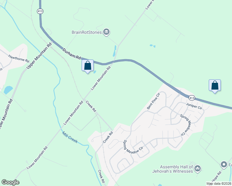 map of restaurants, bars, coffee shops, grocery stores, and more near 4469 Lower Mountain Road in New Hope