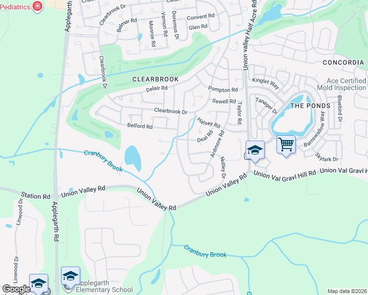 map of restaurants, bars, coffee shops, grocery stores, and more near 632D Madison Drive in Monroe Township