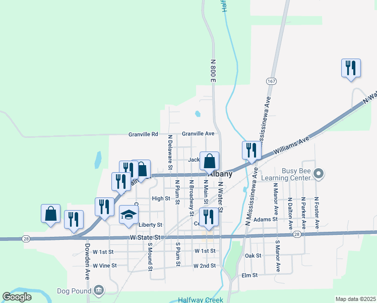 map of restaurants, bars, coffee shops, grocery stores, and more near 101-113 Middle Dr in Albany
