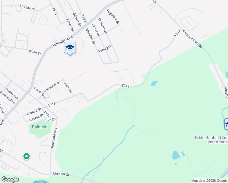 map of restaurants, bars, coffee shops, grocery stores, and more near 565 Edward Street in Latrobe