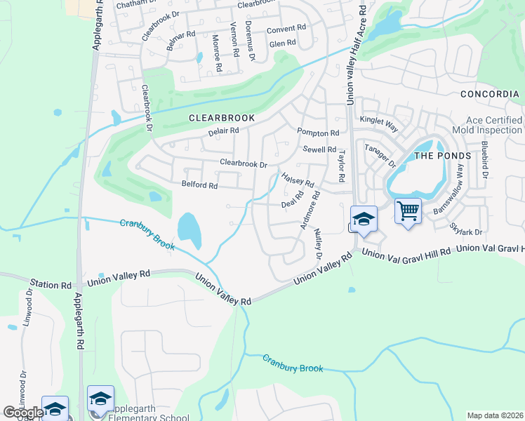 map of restaurants, bars, coffee shops, grocery stores, and more near 632D Madison Drive in Monroe Township