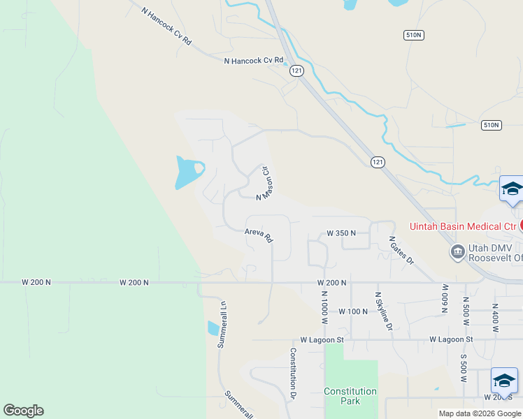 map of restaurants, bars, coffee shops, grocery stores, and more near 1200 Grayhawk Drive in Roosevelt