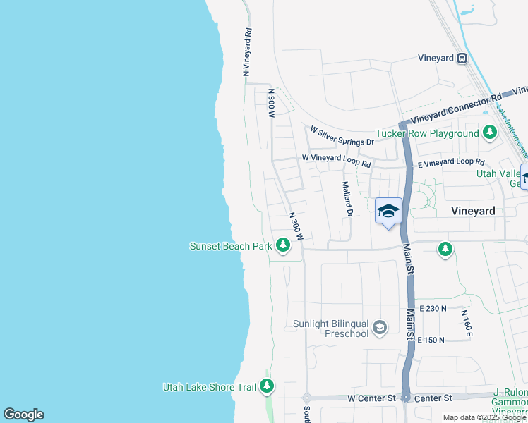 map of restaurants, bars, coffee shops, grocery stores, and more near 4263 North Vineyard Road in Vineyard