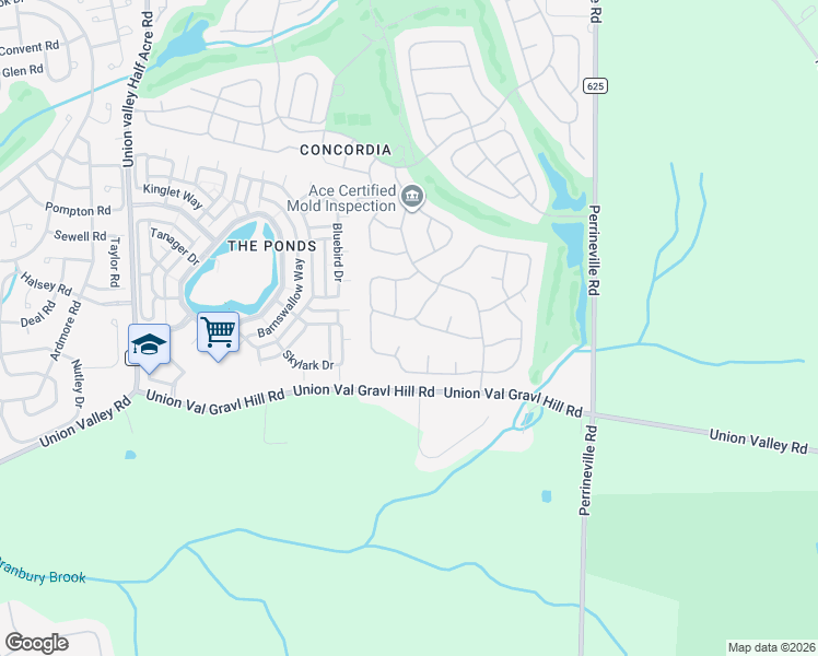 map of restaurants, bars, coffee shops, grocery stores, and more near 5A Durham Court in Monroe Township