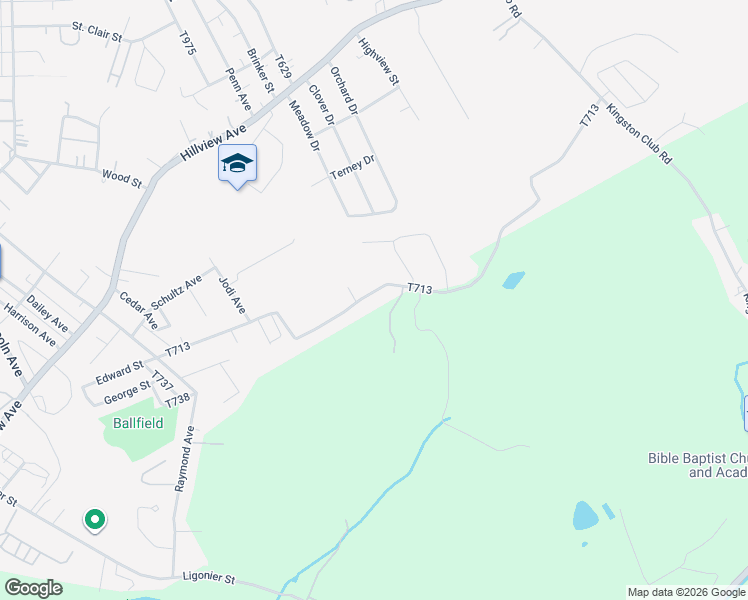 map of restaurants, bars, coffee shops, grocery stores, and more near 565 Edward Street in Latrobe