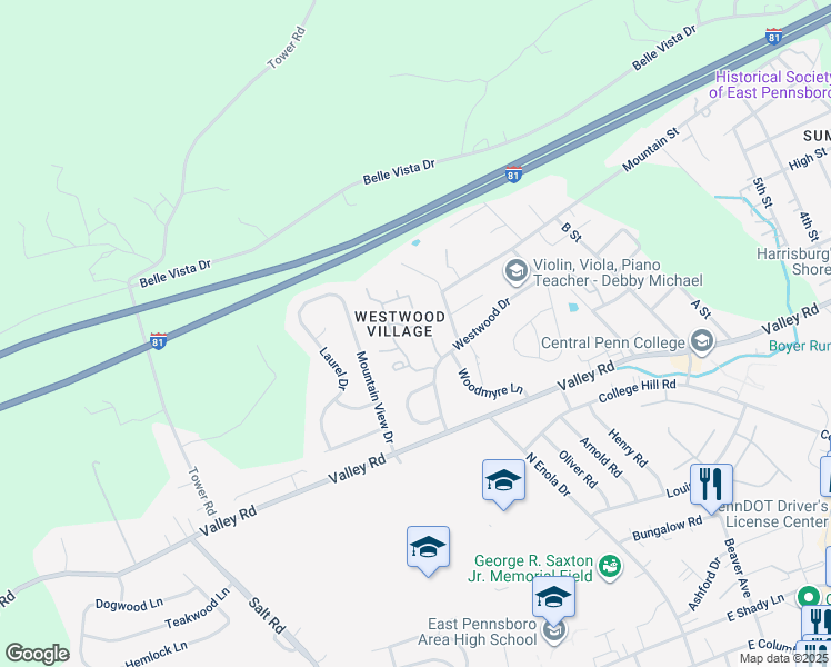 map of restaurants, bars, coffee shops, grocery stores, and more near 810 Charlotte Way in Enola