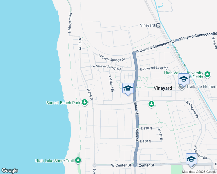 map of restaurants, bars, coffee shops, grocery stores, and more near 491 North Mallard Drive in Vineyard