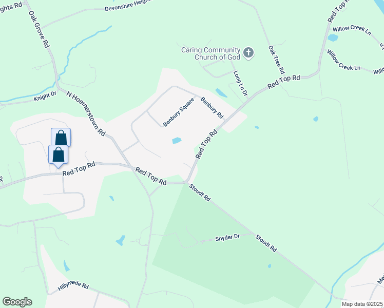 map of restaurants, bars, coffee shops, grocery stores, and more near 7136 Red Top Road in Harrisburg