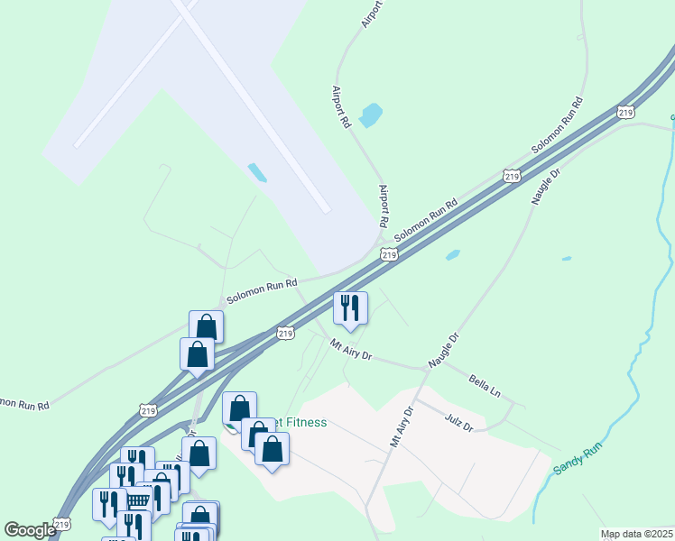 map of restaurants, bars, coffee shops, grocery stores, and more near in Johnstown