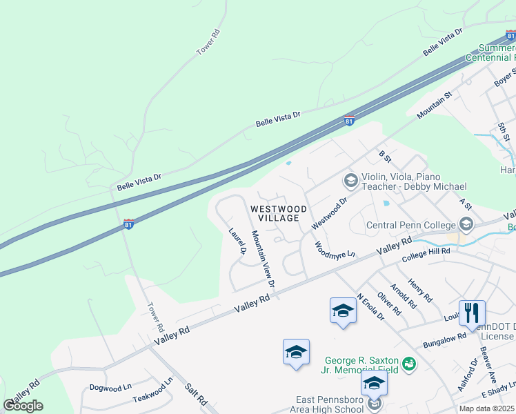 map of restaurants, bars, coffee shops, grocery stores, and more near 851 Louise Court in Enola