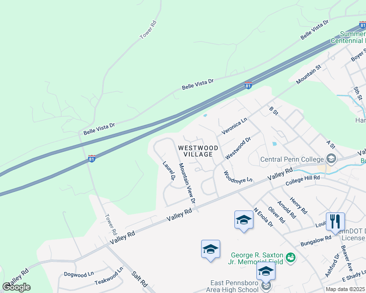 map of restaurants, bars, coffee shops, grocery stores, and more near 851 Louise Court in Enola