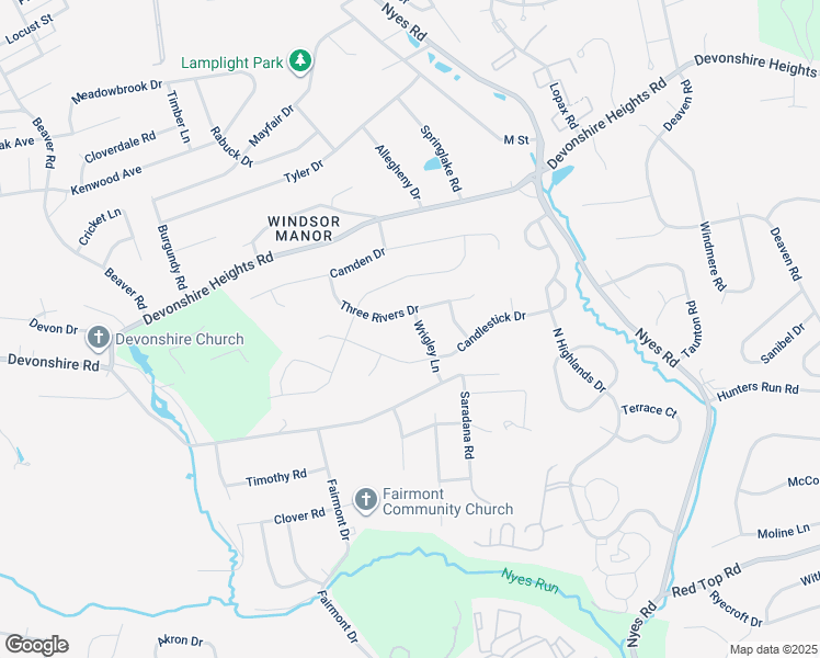 map of restaurants, bars, coffee shops, grocery stores, and more near 708 Wrigley Lane in Harrisburg
