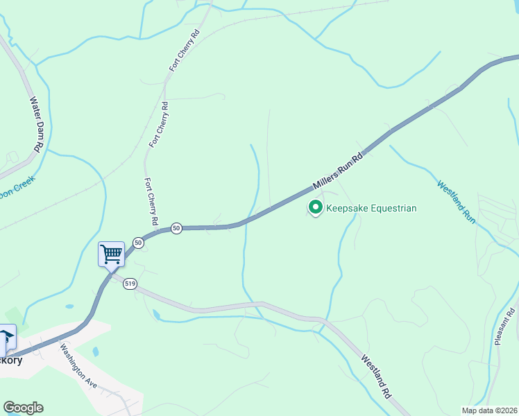 map of restaurants, bars, coffee shops, grocery stores, and more near 1646 Millers Run Road in McDonald