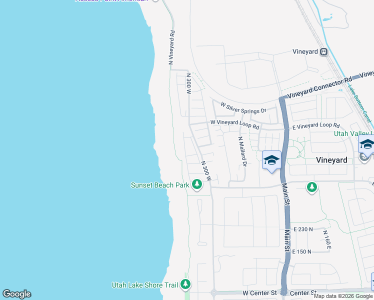 map of restaurants, bars, coffee shops, grocery stores, and more near 512 North 360 West in Vineyard