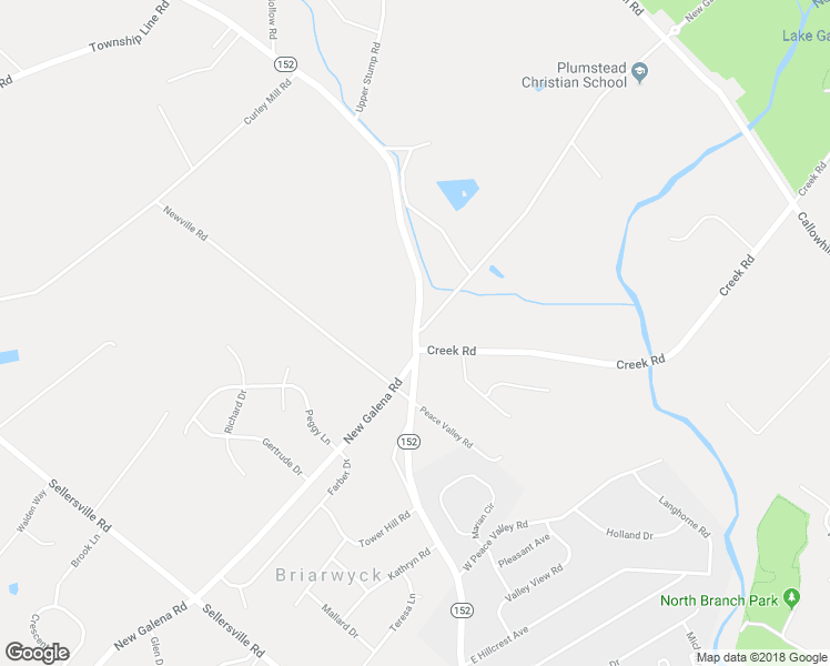 map of restaurants, bars, coffee shops, grocery stores, and more near New Galena Road in Chalfont