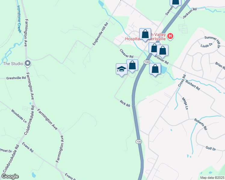 map of restaurants, bars, coffee shops, grocery stores, and more near 951 Swinehart Road in Boyertown