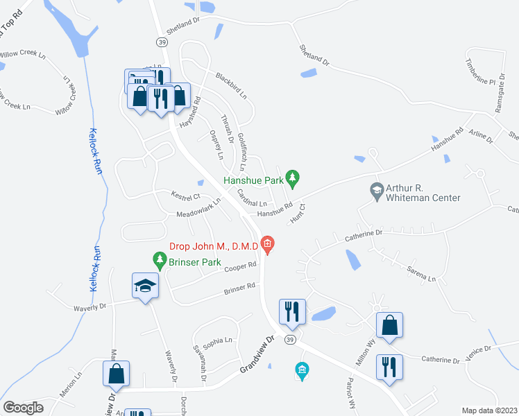 map of restaurants, bars, coffee shops, grocery stores, and more near 139 Cardinal Lane in Hummelstown