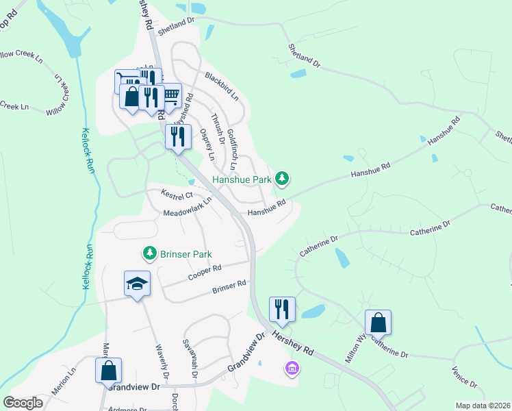 map of restaurants, bars, coffee shops, grocery stores, and more near 159 Cardinal Lane in Hummelstown
