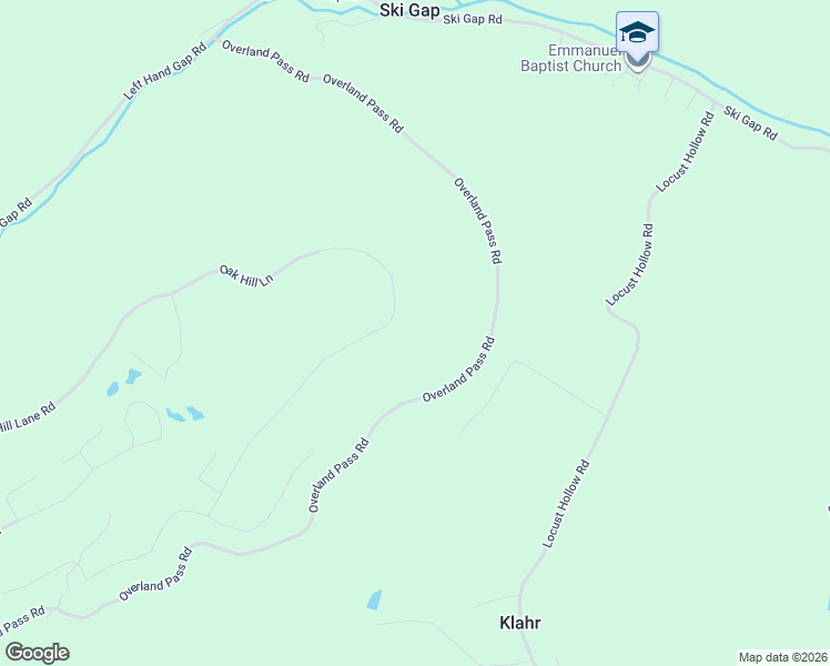 map of restaurants, bars, coffee shops, grocery stores, and more near Oak Hill Lane in Claysburg