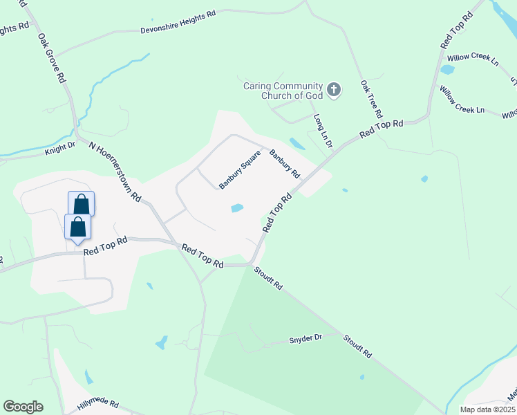 map of restaurants, bars, coffee shops, grocery stores, and more near 7136 Red Top Road in Harrisburg