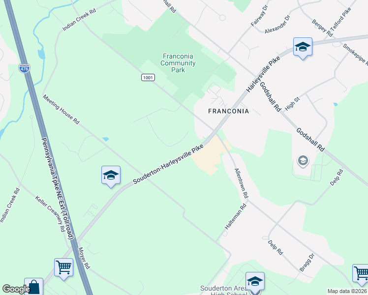map of restaurants, bars, coffee shops, grocery stores, and more near 115 Memory Lane in Telford