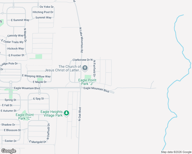 map of restaurants, bars, coffee shops, grocery stores, and more near 4098 North Fairfield Drive in Eagle Mountain