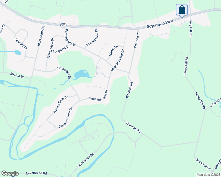 map of restaurants, bars, coffee shops, grocery stores, and more near 400 Pleasant View Drive in Douglassville