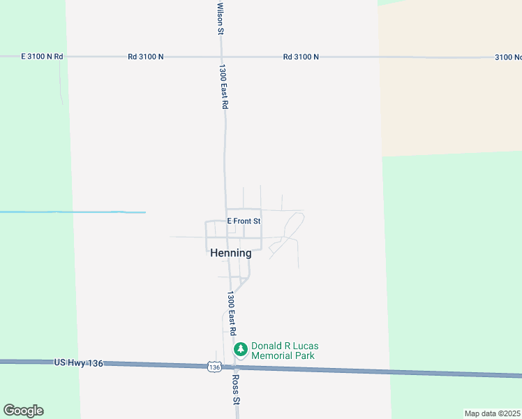 map of restaurants, bars, coffee shops, grocery stores, and more near 201 Loren Street in Henning
