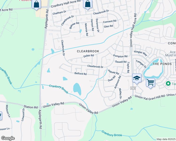 map of restaurants, bars, coffee shops, grocery stores, and more near 510 Hazen Road in Monroe Township