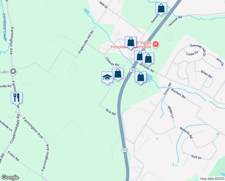 map of restaurants, bars, coffee shops, grocery stores, and more near 910 Sweinhart Road in Boyertown