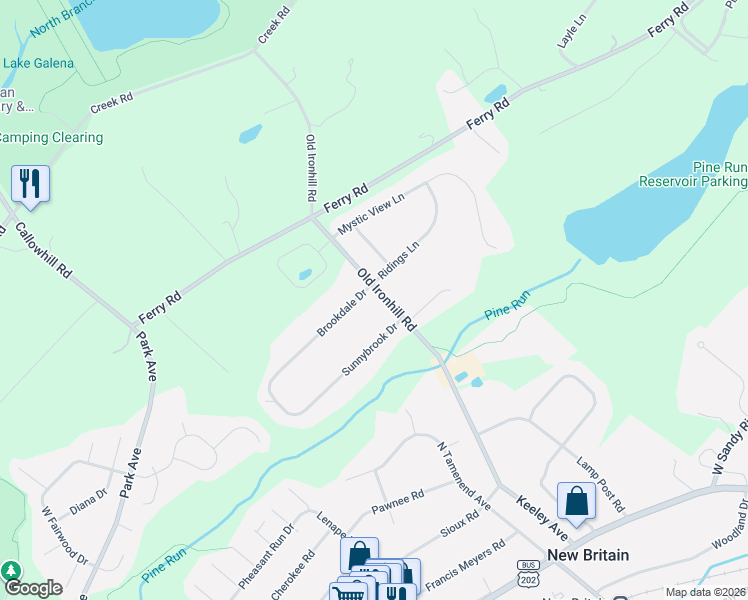 map of restaurants, bars, coffee shops, grocery stores, and more near 1 Brookdale Drive in Doylestown