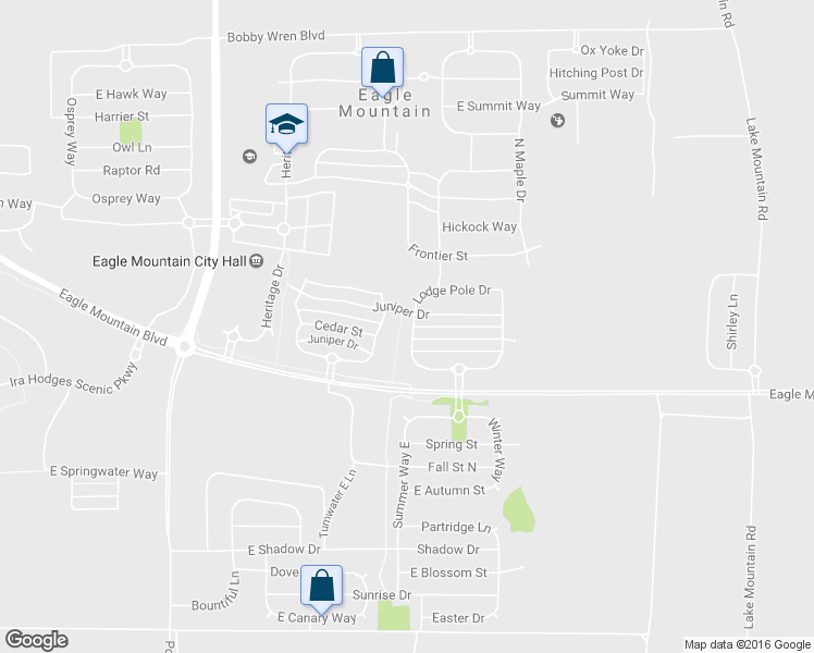 map of restaurants, bars, coffee shops, grocery stores, and more near 4139 Mountain View Drive in Eagle Mountain
