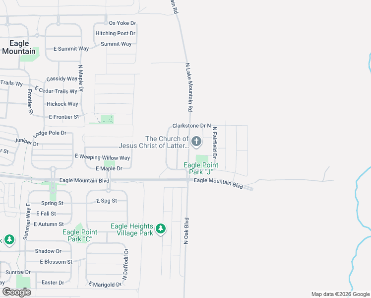 map of restaurants, bars, coffee shops, grocery stores, and more near 4176 Shirley Lane in Eagle Mountain