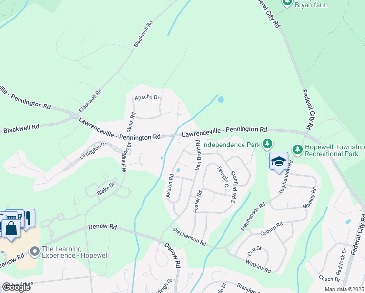 map of restaurants, bars, coffee shops, grocery stores, and more near 281 Lawrenceville Pennington Road in Pennington