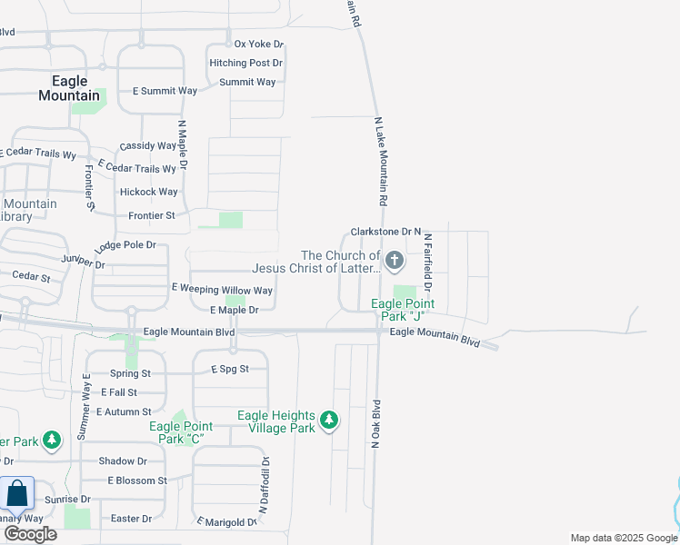map of restaurants, bars, coffee shops, grocery stores, and more near 2600 East in Eagle Mountain
