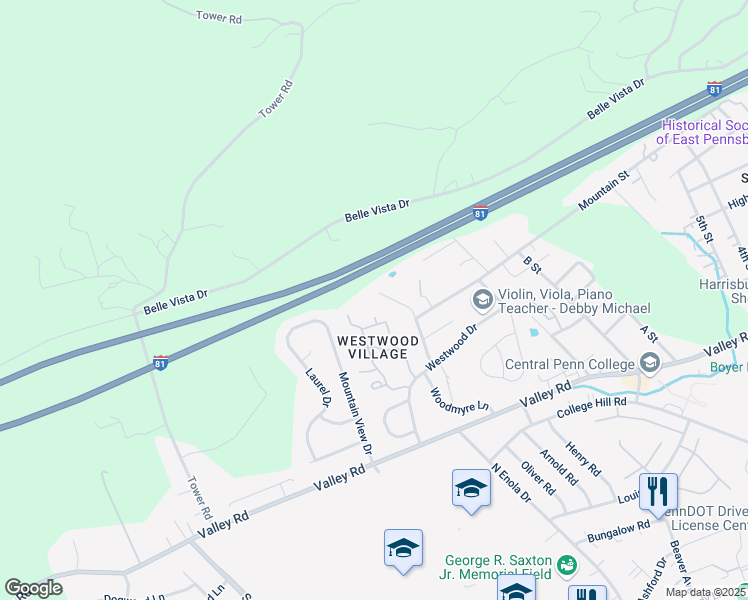 map of restaurants, bars, coffee shops, grocery stores, and more near 43 Crooked Drive in Enola