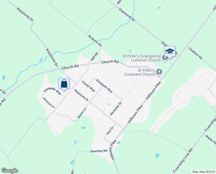 map of restaurants, bars, coffee shops, grocery stores, and more near 414 Elizabeth Way in Hatfield