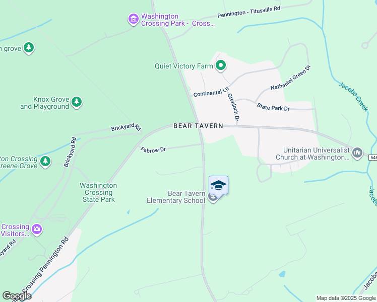 map of restaurants, bars, coffee shops, grocery stores, and more near 23 Fabrow Drive in Hopewell Township