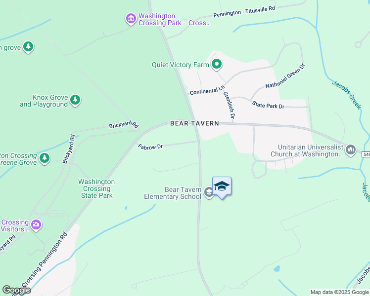 map of restaurants, bars, coffee shops, grocery stores, and more near 23 Fabrow Drive in Hopewell Township